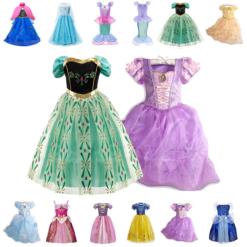 Vestido de Princesa: Cinderela , Branca de Neve, Aurora, Sofia, Rapunzel.
Vestido de festa infantil